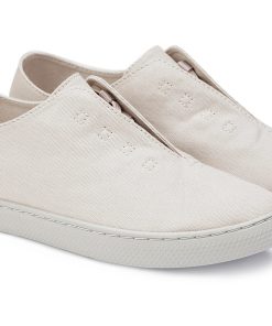 Slip-On Canvas Minimal – Unisex Canvas Sneakers – Light Grey