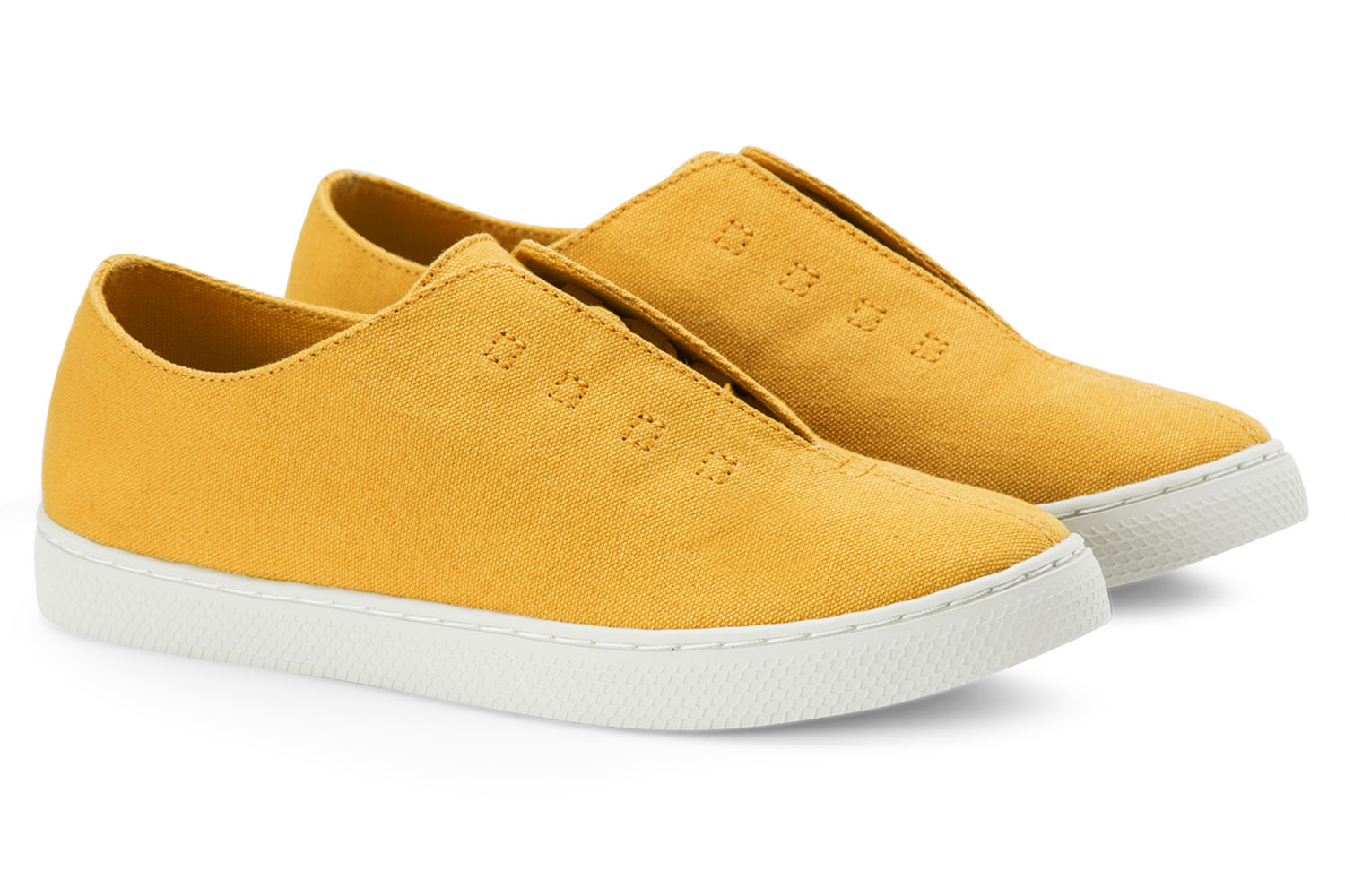 Slip-On Canvas Minimal – Unisex Canvas Sneakers – Yellow