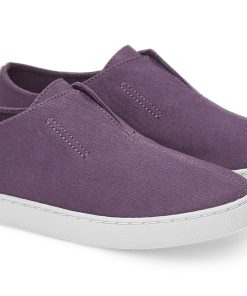 Alternative view of Slip-On Canvas Minimal – Unisex Canvas Sneakers – Deep Purple
