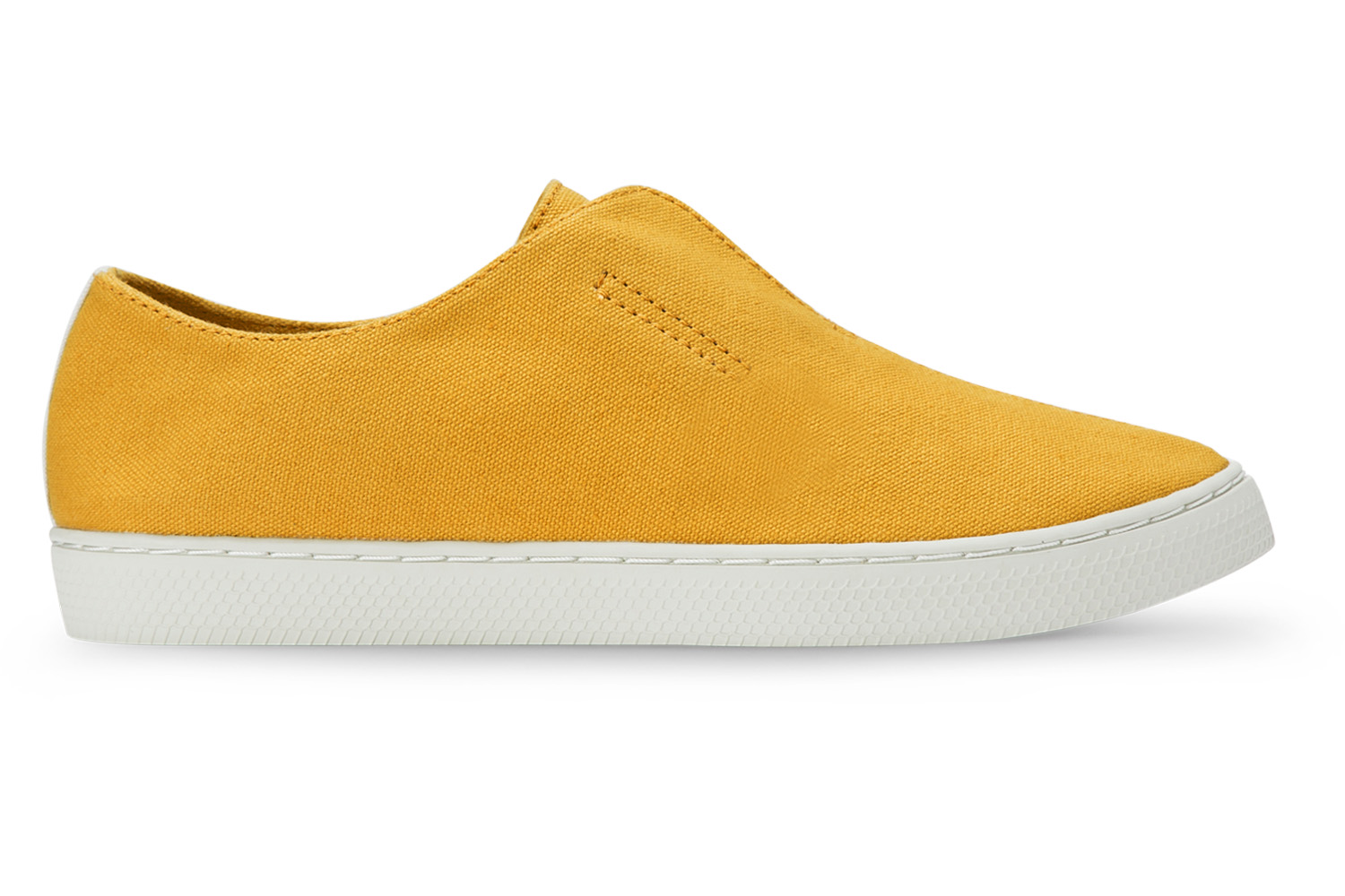 Slip-On Canvas Minimal – Unisex Canvas Sneakers – Mustard Yellow
