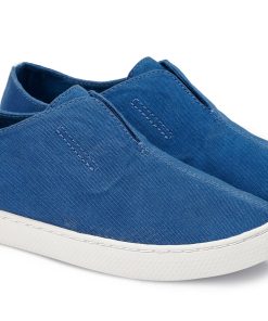Alternative view of Slip-On Canvas Minimal – Unisex Canvas Sneakers – Navy Blue
