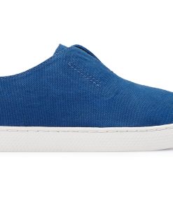 Slip-On Canvas Minimal – Unisex Canvas Sneakers – Navy Blue