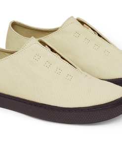 Slip-On Canvas Minimal – Unisex Canvas Sneakers – Light Yellow