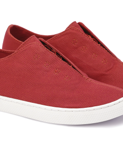 Slip-On Canvas Minimal – Unisex Canvas Sneakers – Red