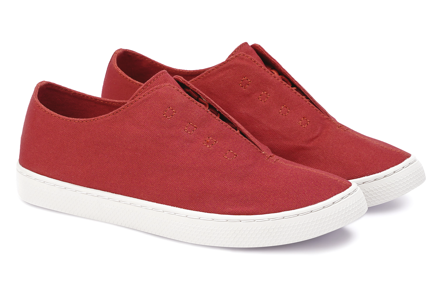 Slip-On Canvas Minimal – Unisex Canvas Sneakers – Red