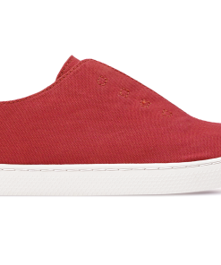 Alternative view of Slip-On Canvas Minimal – Unisex Canvas Sneakers – Red