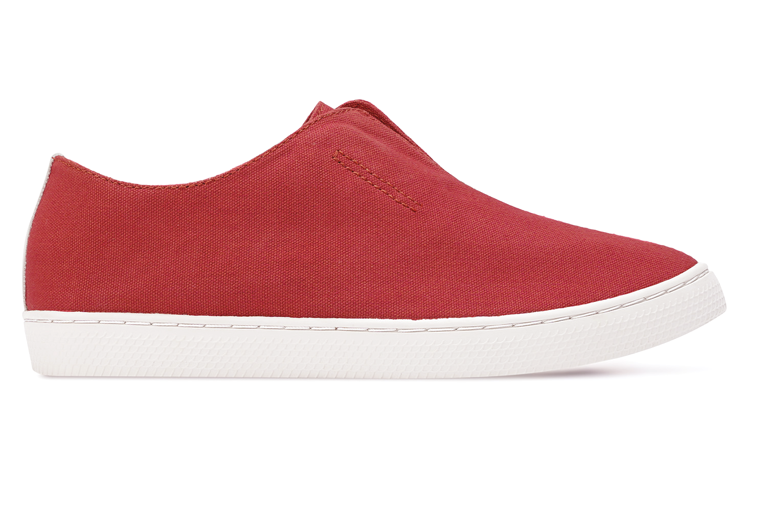 Slip-On Canvas Minimal – Unisex Canvas Sneakers – Deep Red